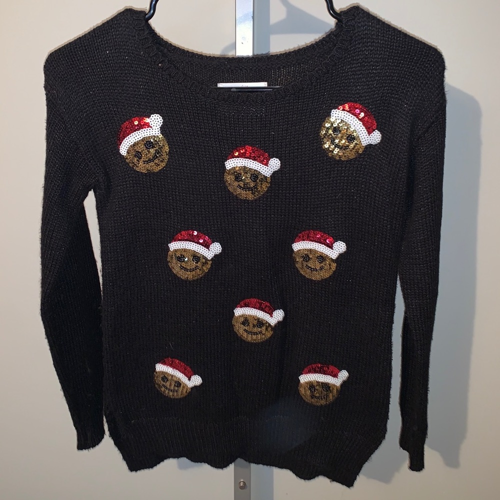Justice Christmas Emoji Sweater Size: 10